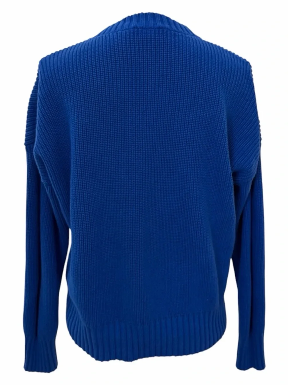 American Giant Royal Blue Ribbed Cotton Crewneck Sweater Size XL